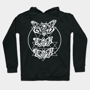 Death Moth Sacred Geometry Witchy Punk Goth Hoodie